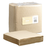 Quilted Dinner Napkins 1/4 Fold Brown, 400mm x 400mm, 2 Ply, Box of 8, 100Pack Napkins